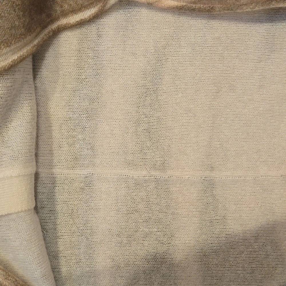 Anthropologie PILCRO Unique Cream/Olive Cashmere Cardigan Sweater - Picture 7 of 9